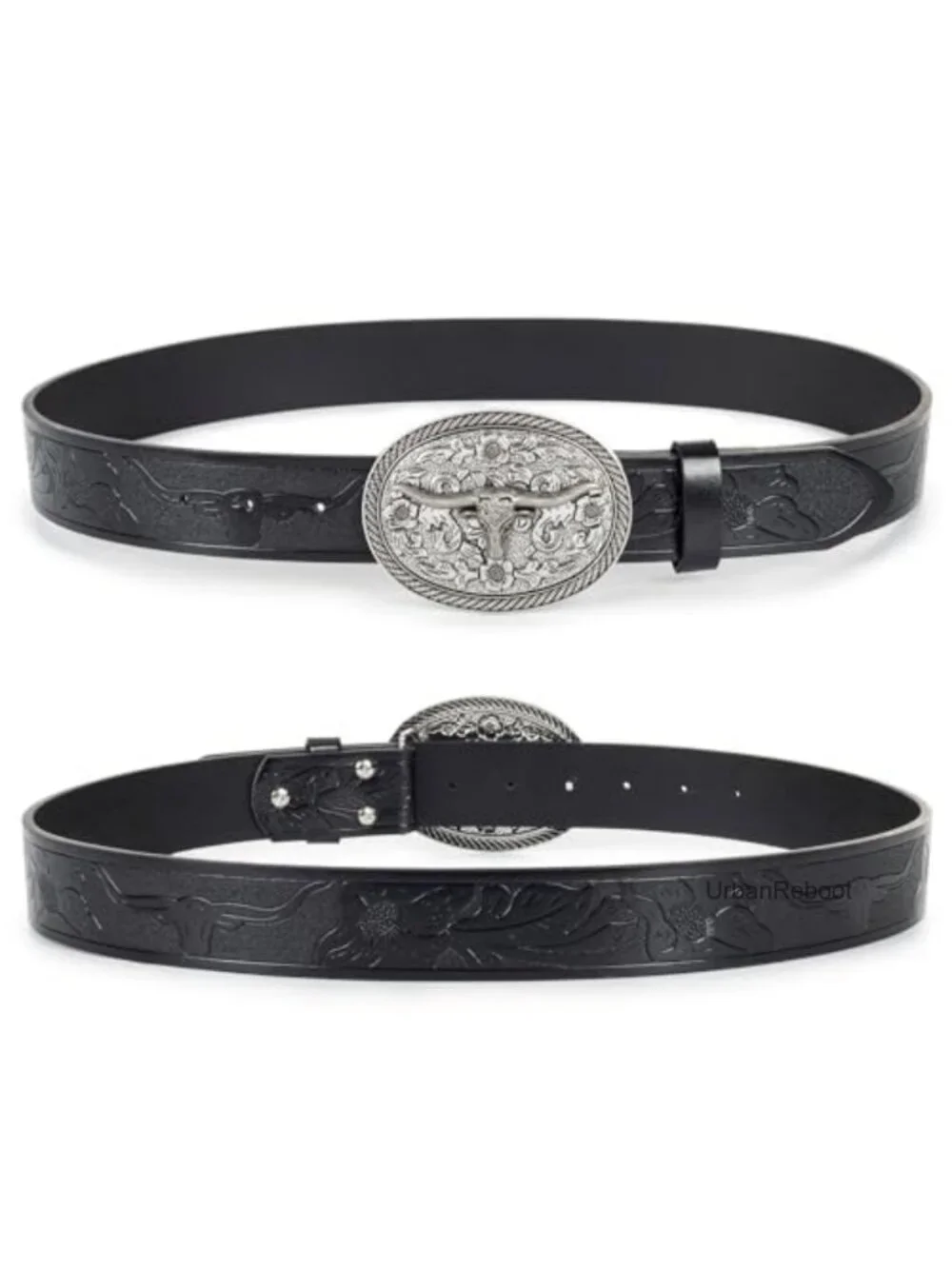 Western Leather Belt for Women Men Cowgirl Cowboy Country Style